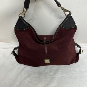 Dooney & Bourke Suede Burgundy Hobo Bag New Never used